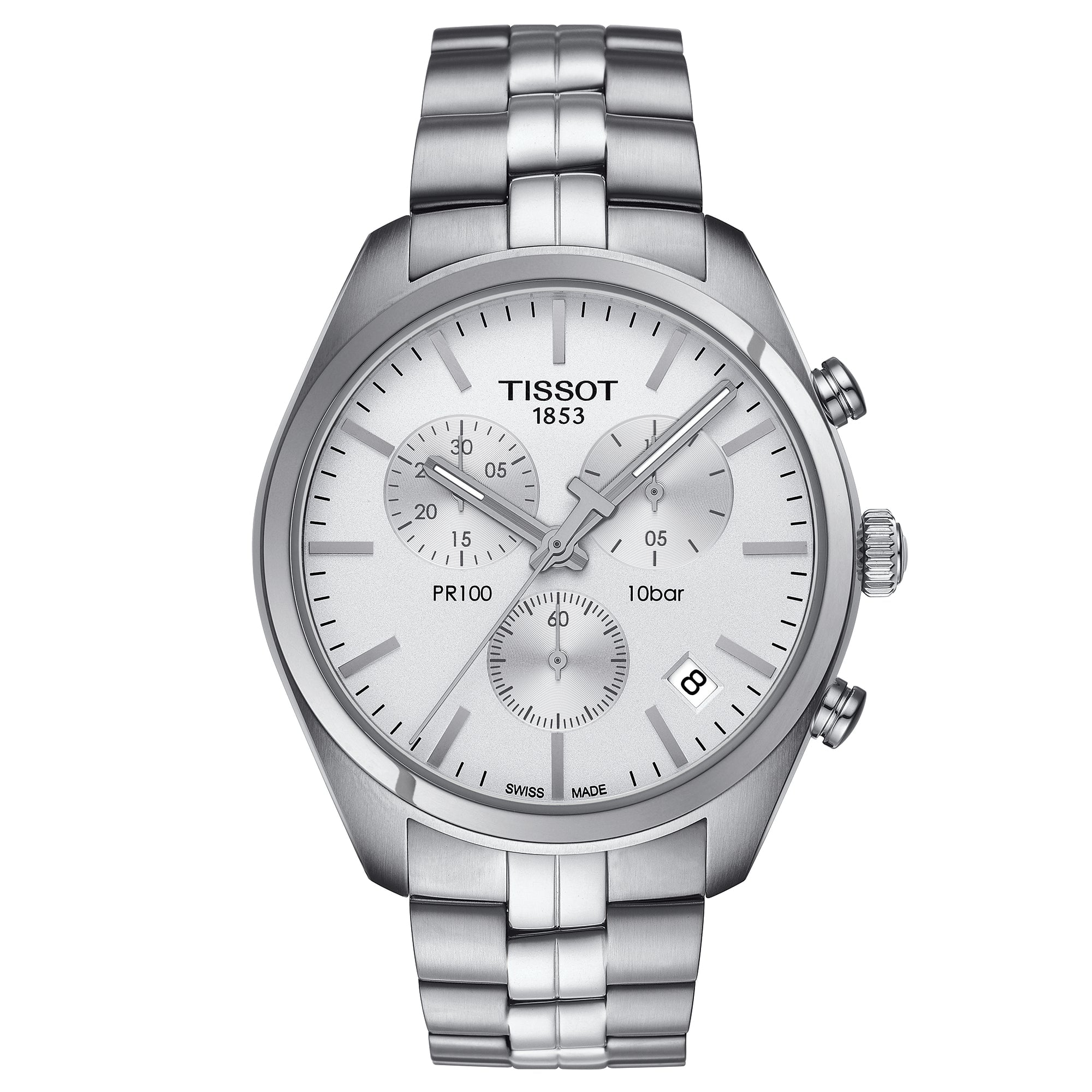 Tissot Pr 100 Chronograph Men's Silver Watch - T1014171103100